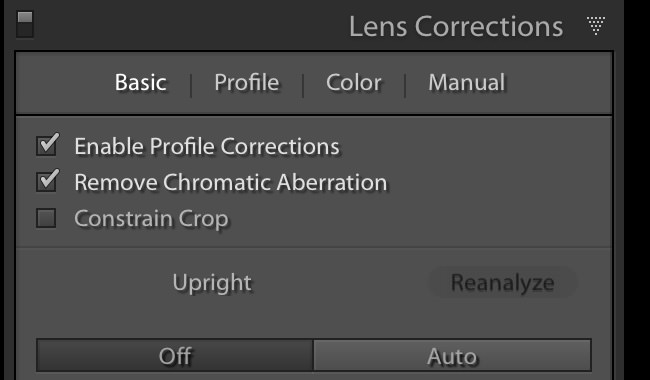 Lens Correction & Chromatic Aberration