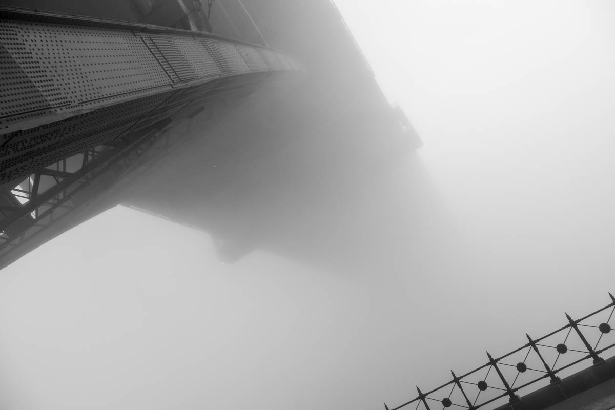 Sydney Harbour Bridge in Fog